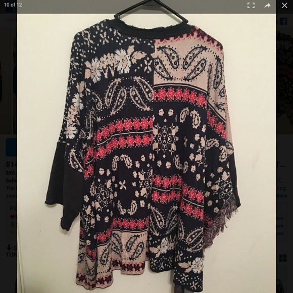 Free People Pieced with Paisley Tunic/Sweater - Picture 4 of 6
